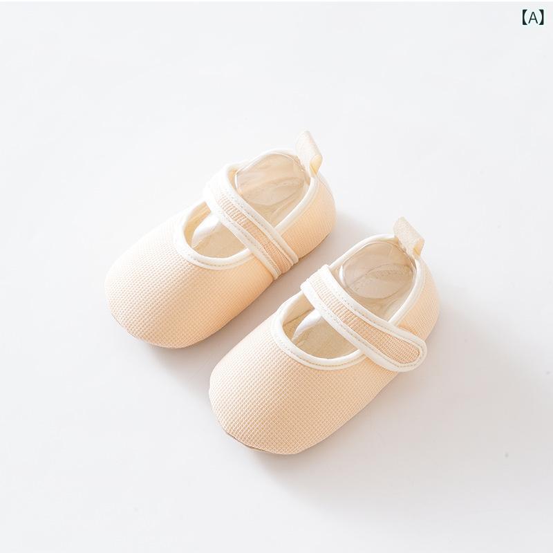 ベビー 靴下 春夏 室内 滑り止め 新生児 乳幼児 ファーストシューズ 柔らかい 赤ちゃん ソックス ポリエステル かわいい 薄手 ベージュ グレー