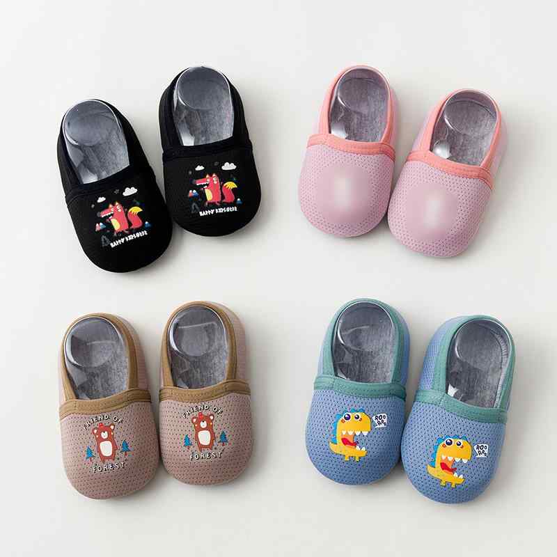 靴下 ベビー キッズ 子供用 ルームシューズ 春夏 薄手 精梳綿 滑り止め付き アニマル柄 室内履き ソックス