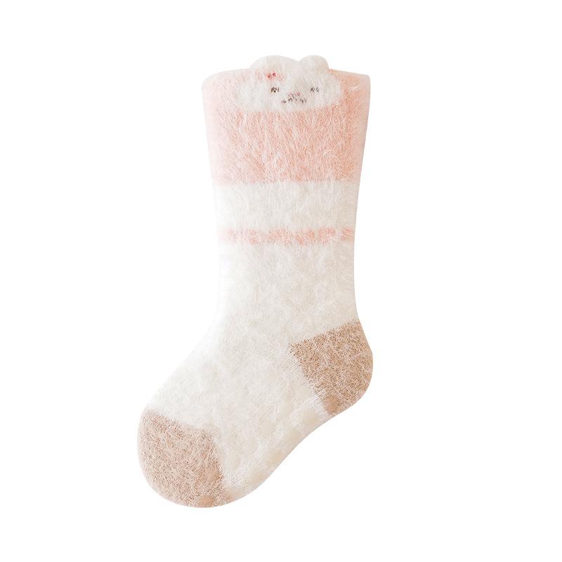 靴下 ベビー 赤ちゃん用 厚手 滑り止め付き 床用 靴下 小ウサギ柄 子供用 ソックス 室内履き 秋冬 0歳 1歳 2歳 3歳 4歳 5歳