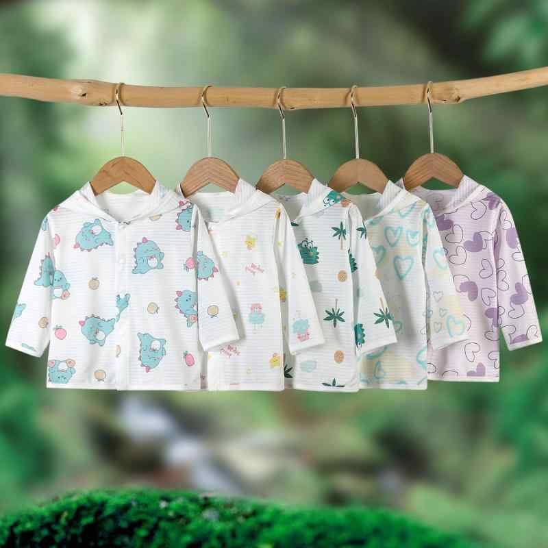 ベビー服 ジャケット 男女兼用 薄手 接触冷感 カーディガン 紫外線対策 冷房対策 ポリエステル 猫柄 か..