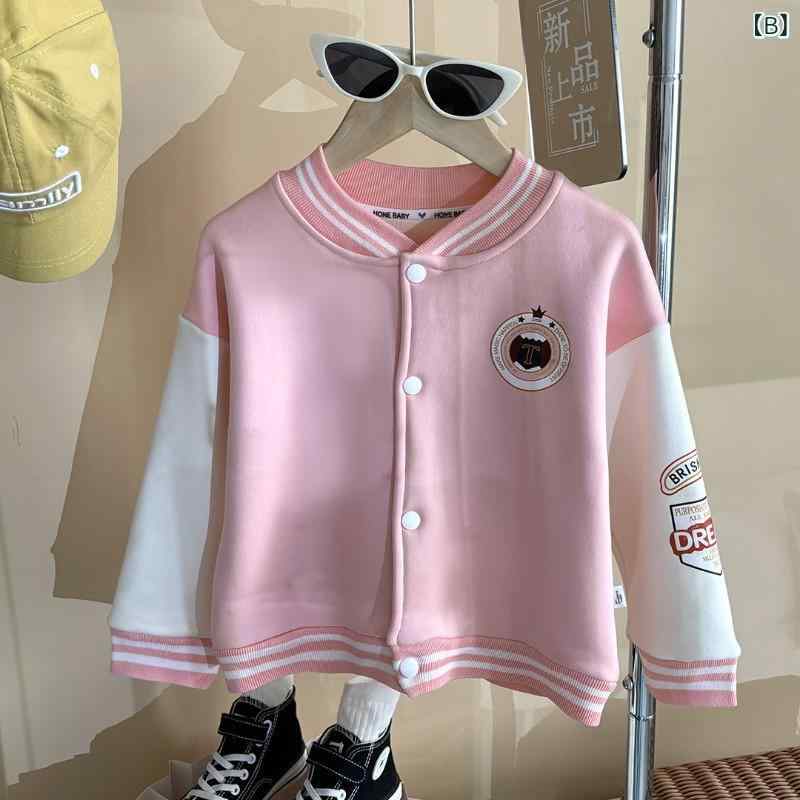 子供服 女の子 野球 ジャケット 秋冬 キッズ アウター カレッジスタイル プリント ...