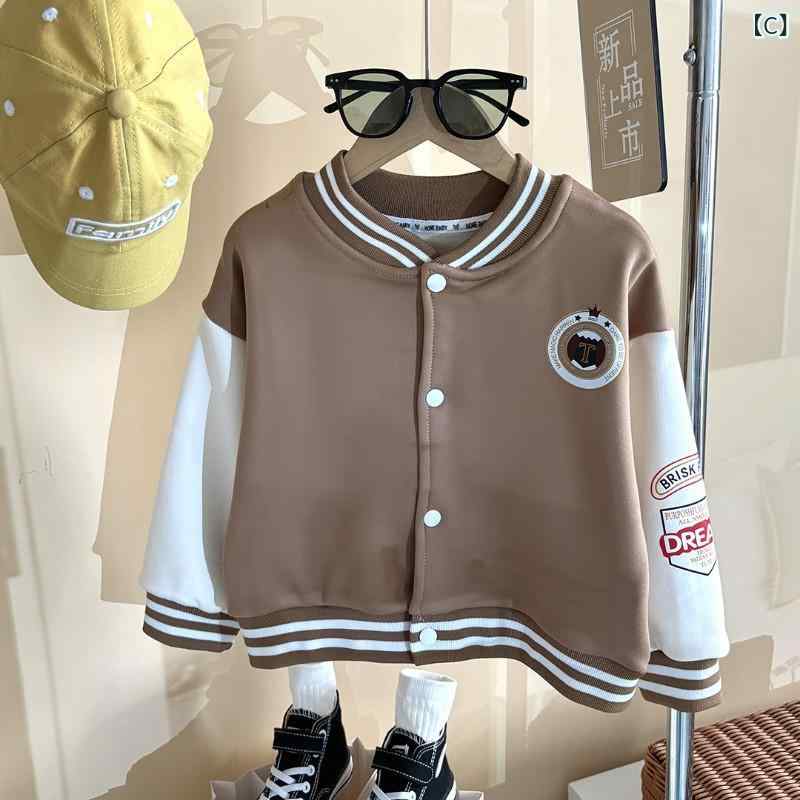 子供服 女の子 野球 ジャケット 秋冬 キッズ アウター カレッジスタイル プリント ...