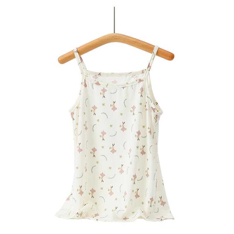 子供服 タンクトップ 春夏 ベビー A類 モダール かわいい 吊り かわいい プリント 接触冷感 インナー