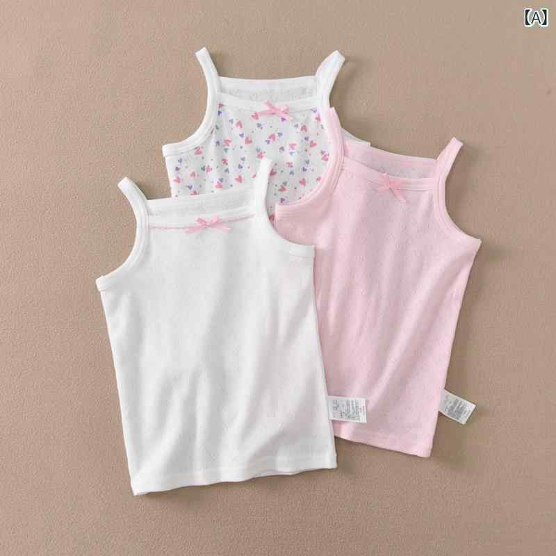 キッズ タンクトップ 女の子 子供用 ノースリーブ シャツ 綿100% インナー 春夏 秋冬 かわいい プリン..