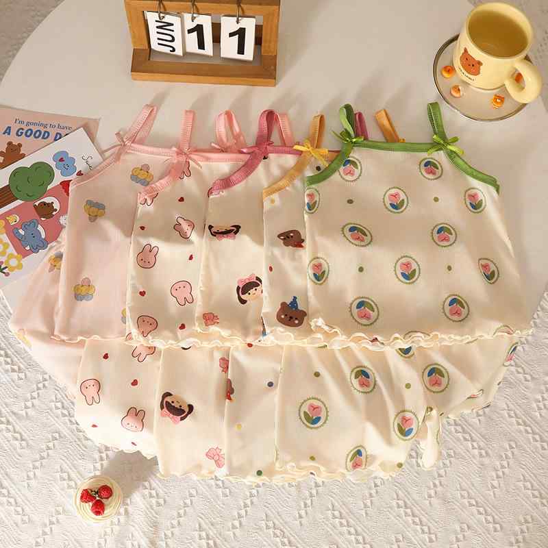 パジャマ 子供 女の子 夏 薄手 キャミソール トップス ショートパンツ 2点セット ホームウェア 部屋着 ..