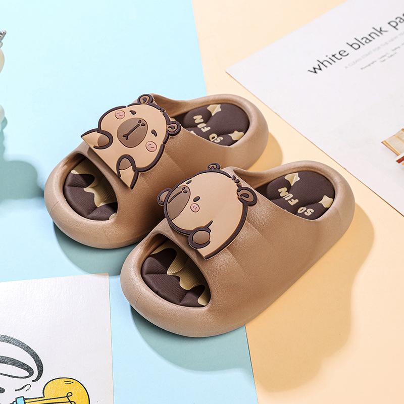 子供用サンダル ベビー キッズ 室内 スリッパ 男の子 女の子 カピバラ 漫画 かわいい 滑り止め バススリッパ 春夏 秋冬