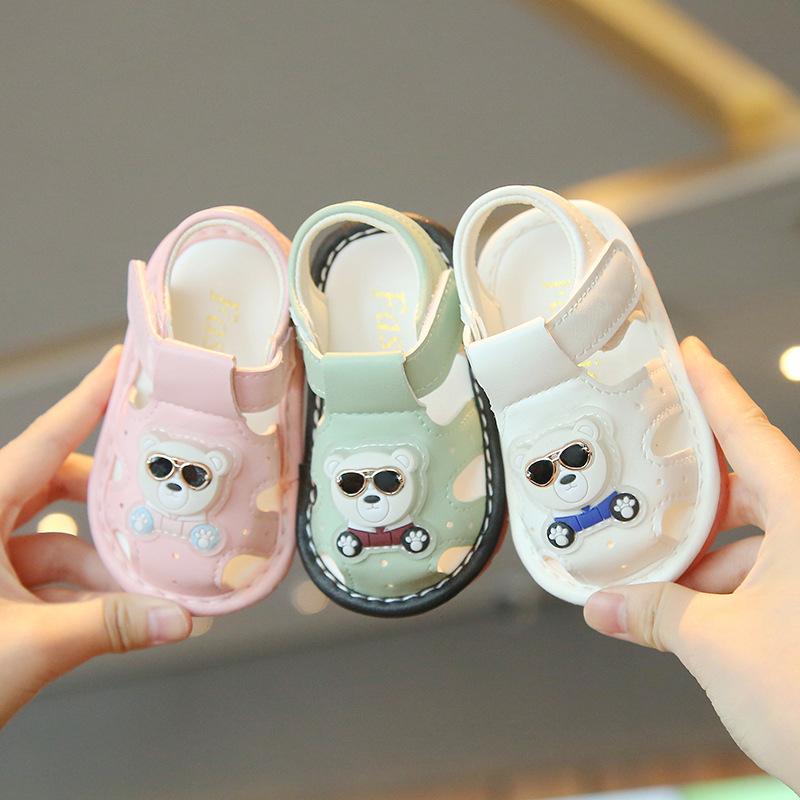 ベビー サンダル 男の子 女の子 12-36ヶ月 超纤皮 カートン 涼感 通気性 防滑 耐摩耗 マジックテープ ..