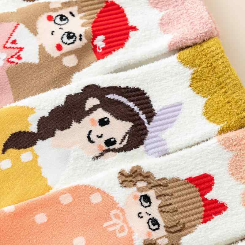 靴下 キッズ 女の子 男の子 子供用 厚手 裏起毛 ソックス 秋冬 暖かい 1歳 2歳 3歳 4歳 5歳 6歳 7歳 8歳 9歳 10歳 11歳 12歳 かわいい アクリル 通気 吸汗