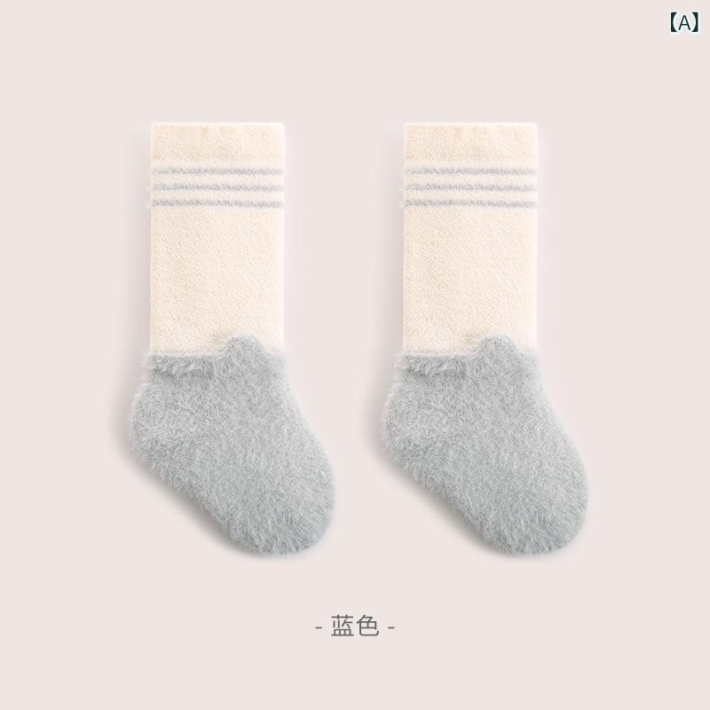 靴下 子供 秋冬 厚手 あったか サンゴフリース 男の子 女の子 A類 無縫製 新生児 XS S M Lサイズ ベビー 幼児 かわいい パステルカラー 通園 通学