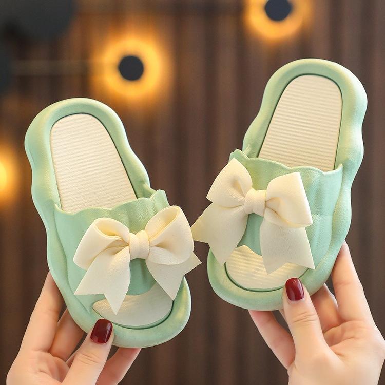 サンダル キッズ 女児 幼児 滑り止め 履きやすい かわいい 花柄 蝶結び 女の子 子供用 スリッパ ルーム..