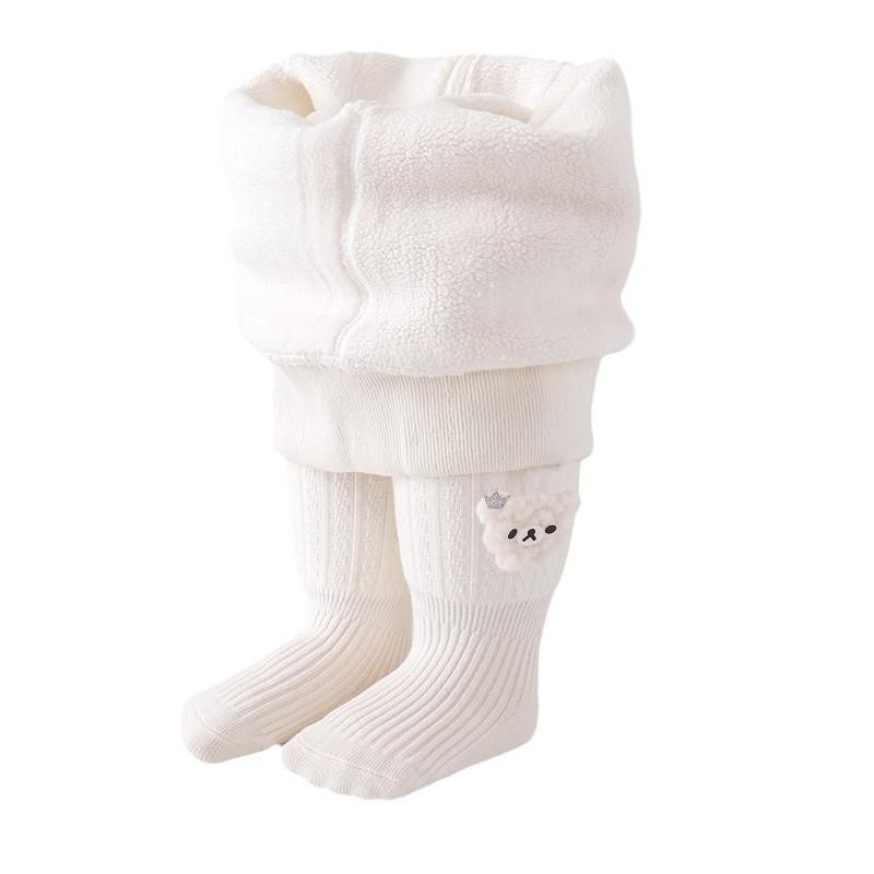 子供用レギンス ベビー タイツ 裏起毛 厚手 冬 あったか 一体型 フリース カートゥーン プリンセス 秋..