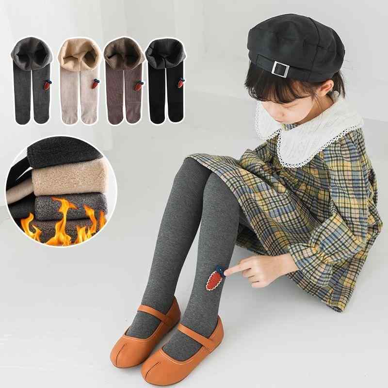 靴下 タイツ キッズ 女の子 裏起毛 厚手 プリンセス風 あったか 子供服 ストライプ 綿 70 80 90 110 125 140 cm 春秋冬 かわいい 普段使い