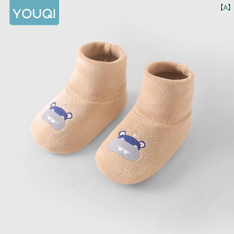 靴下 ベビー 赤ちゃん 滑り止め付き ルームソックス 厚手 秋冬 暖かい Sサイズ Mサイズ ポリエステル