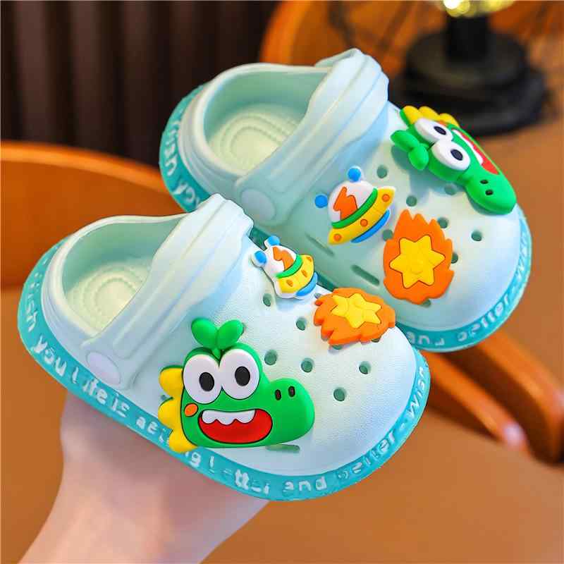 キッズ サンダル 恐竜 モチーフ 子供 ベビー EVA スリッパ 柔らかい 滑り止め 履きやすい かわいい 男..