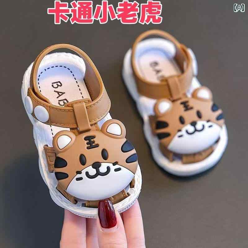 ベビー サンダル 幼児 キッズ 男の子 女の子 カートゥーン キャラクター PVC 滑り止め 柔らかいソール ..