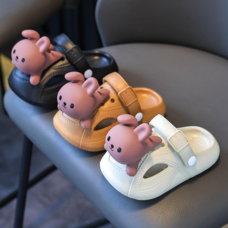 サンダル キッズ 子供 EVA 洞洞鞋 カートゥーン ウサギ 夏用 スリッパ 室内履き バスルーム 滑り止め 1..