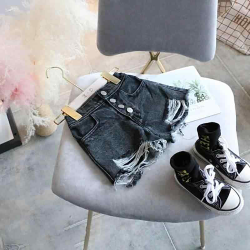 子供服 ジーンズ 短パン 女の子 デニム ショートパンツ 春夏 韓国風 かわいい ダメージ加工 おしゃれ ..