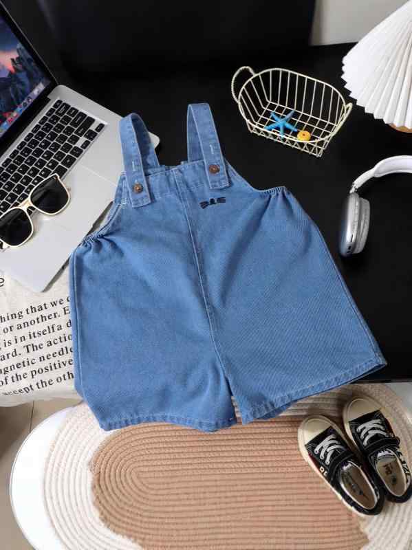 キッズ デニム オーバーオール ショートパンツ 女の子 夏 かわいい ウサギ耳付き 薄手 短パン ベビー ..