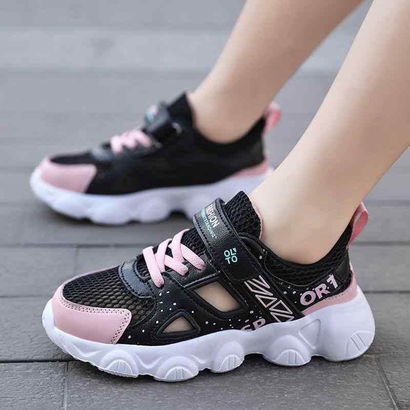 Sneakers - スニーカー キッズ 子供 女の子 運動靴 通気性 軽量 滑り止め スポーツサンダル ブラック ピンク系 EVA 合成皮革