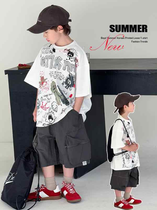 子供服 半袖Tシャツ 短パン 2点 セットアップ 綿100％ ハーフパンツ 上下セット 接触冷感 吸湿速乾 スポーツ 普段使い 春夏 男の子 120cm 130cm 140cm 150cm 160cm 170cm