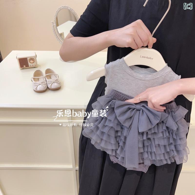 子供服 女の子 チュールスカート ニットベスト セットアップ 春夏 ベビー チュール...