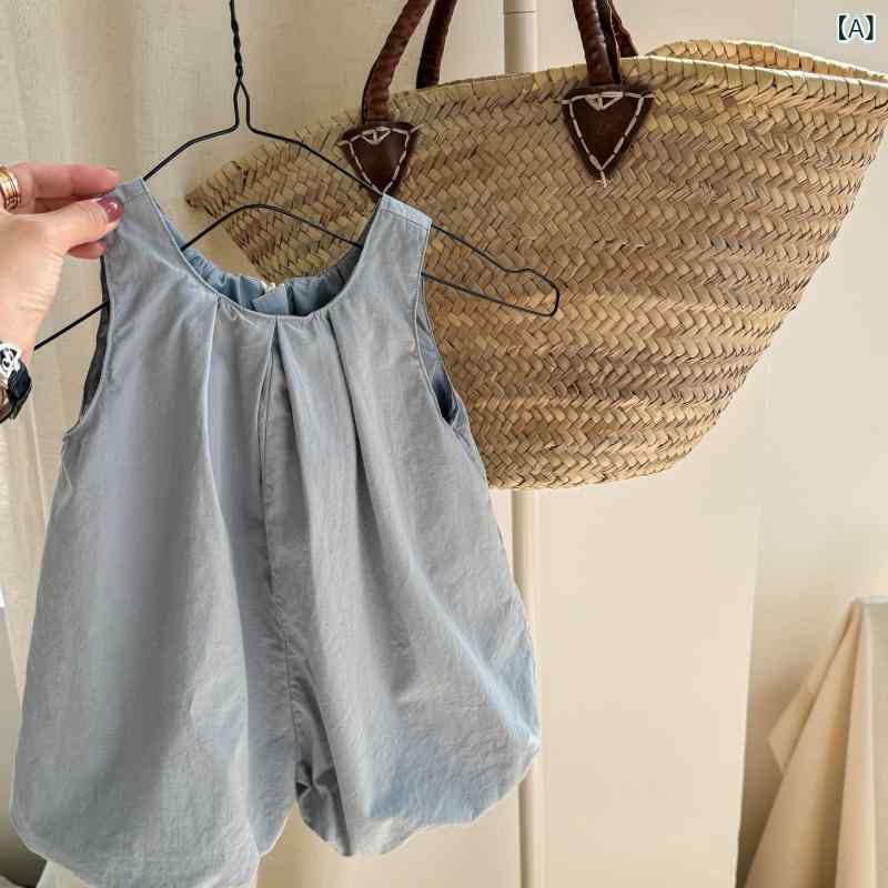 シャドーテールの子供服 女の子用 ショートパンツ サロペット 春夏 韓国風 チェック柄 コットン 90% 吊りズボン ハーレムパンツ かわいい おしゃれ 普段着 部屋着 お出かけ 80cm 90cm 100cm 110cm 120cm 130cm｜アングル2