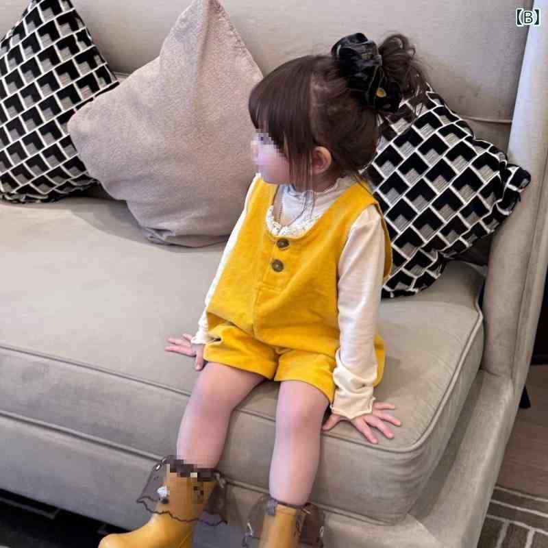 子供服 パンツ セットアップ 春秋 女の子 韓国風 かわいい オーバーオール 2点セッ...