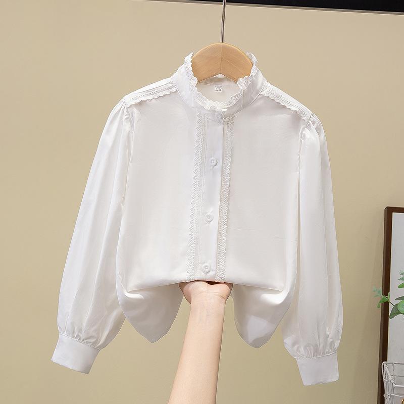 子供服 シャツ 長袖シャツ 女の子 中 বড় 子供服 コットン トップス 白 春秋