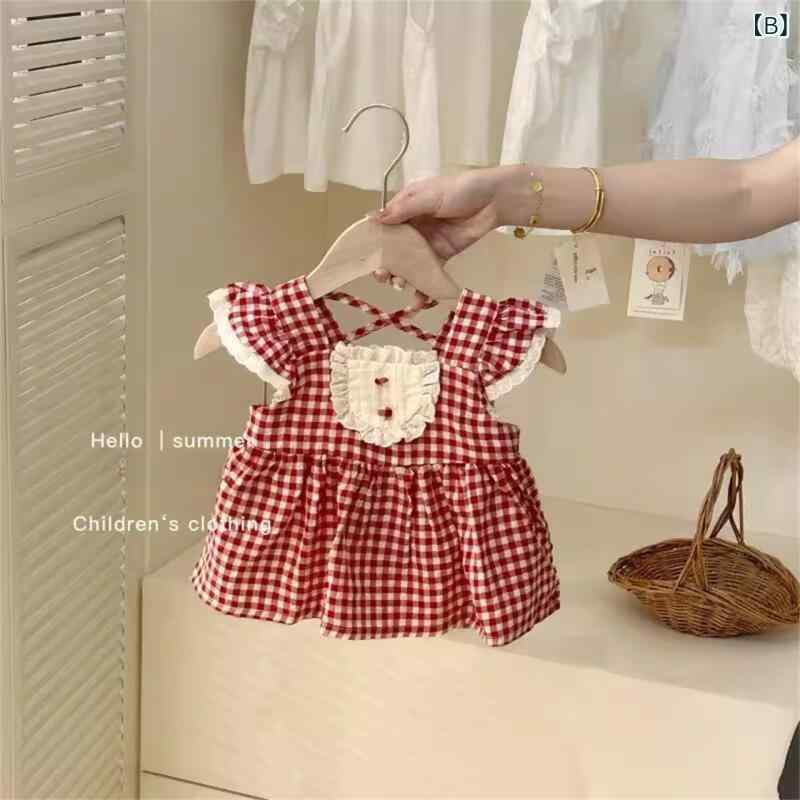 子供用セットアップ 女の子 格子柄 半袖 シャツ デニム ショートパンツ 2点セット 夏服 子供服 かわいい ガーリー 薄手 通園 通学