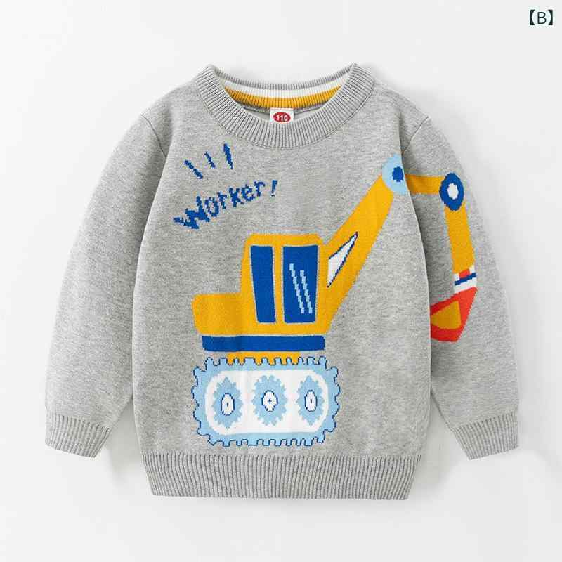 ニット キッズ 男の子 子供服 秋冬 長袖 セーター トップス 厚手 綿100% 丸首 幼稚...