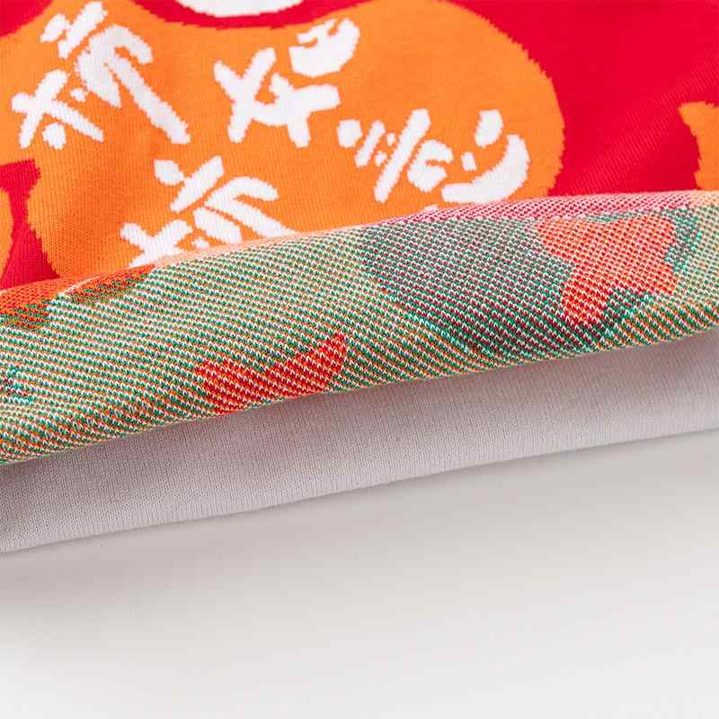・対象性別: 男の子・生地: 柔らかい・スタイル: 中国風・対象年齢: 中小童(3～8歳、100～140cm)・対応シーズン: 冬、秋・毛糸の太さ: 細い・厚さ: 厚手・袖丈: 長袖・クロージャータイプ: プルオーバー・柄: イラスト・実写画像: モデルなし・要素: イラスト・生地名: 綿・主な生地の組成: 綿67%・安全レベル: B類・ネックライン: ラウンドネック・フード: なし・色: 柿柿如意 赤色・対応身長: 100cm, 110cm, 120cm, 130cm, 140cm・前立て: プルオーバー・製品カテゴリ: 子供用セーター