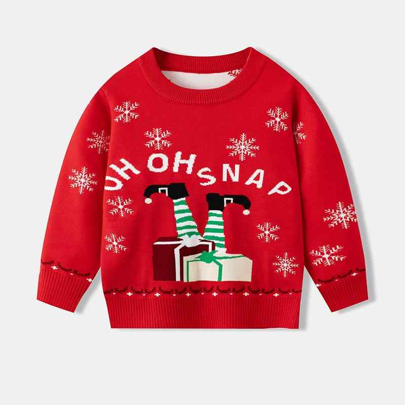 ニット 子供服 秋冬 クリスマス セーター 男の子 女の子 かわいい カートーン 長袖 プルオーバー トップス 普段着