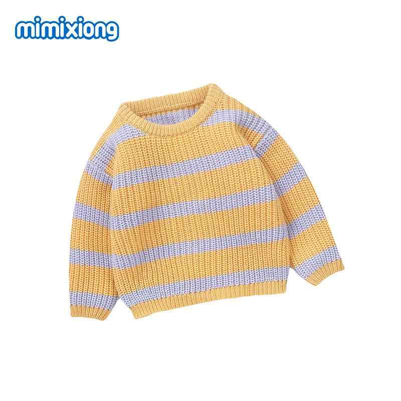 ・適用性別: 男女兼用・スタイル: 欧米・適合年齢: 1～3歳, 80～100cm・袖丈: 長袖・閉鎖方式: プルオーバー・柄: ストライプ・素材: ニット・主素材: アクリル95%・襟型: ラウンドネック・帽子有無: なし・カラー: カー...