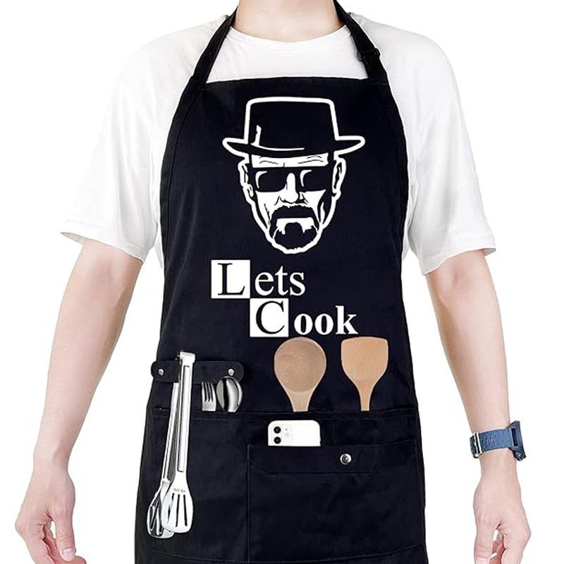 Sommelier Aprons - エプロン 男女兼用 調節可能 防水 防油 汚れ防止 料理用 カフェ レストラン ポリエステル ブラック