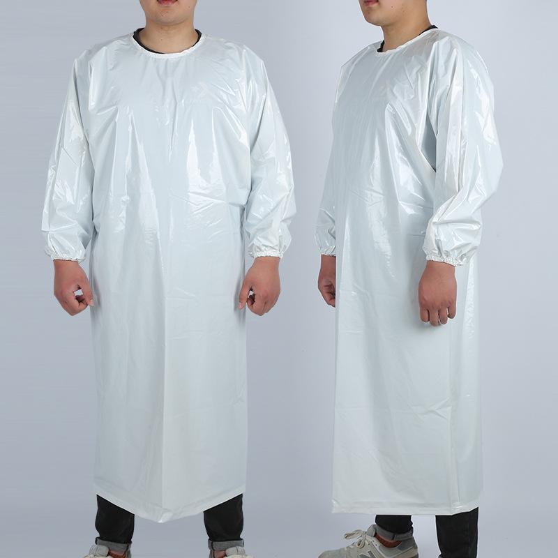 Sommelier Aprons - エプロン 男性用 女性用 長袖 撥水 汚れ防止 食品工場 キッチン 厨房 работ服 白色 ポリエステル 防水