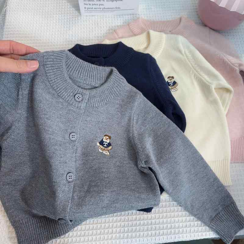 子供服 カーディガン 秋冬 ベビー ニット カーディガン 男の子 女の子 長袖 コット...