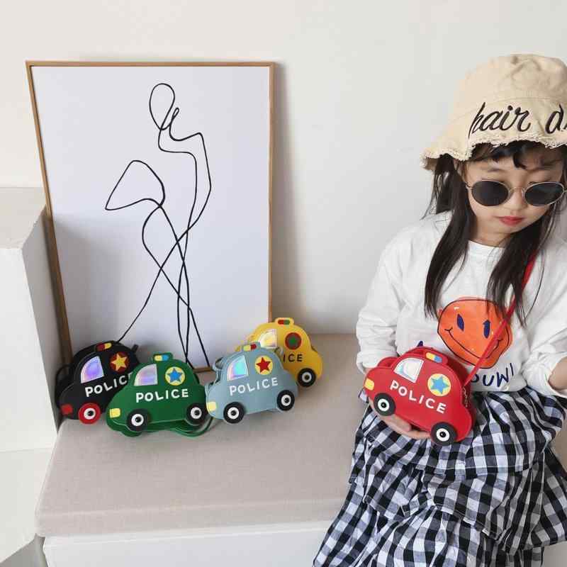 バッグ キッズ 車 かわいい 幼稚園児 保育園児 ショルダーバッグ レザー 斜めがけ ブラック イエロー ..