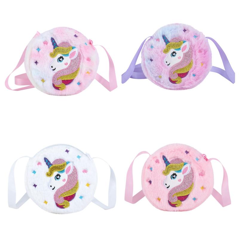 Other - ショルダーバッグ キッズ 女の子 斜めがけ かわいい ぬいぐるみ ユニコーン ポシェット 子供 幼稚園 保育園 お出かけ プレゼント ふわふわ