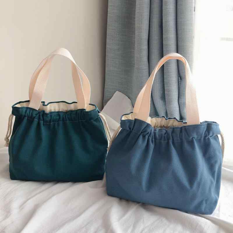 Lesson Bags - 布バッグ レディース ハンドバッグ キャンバス 帆布 厚手 無地 パステルカラー ゆめかわ カジュアル 手提げ 小さめ ミニバッグ(x3)