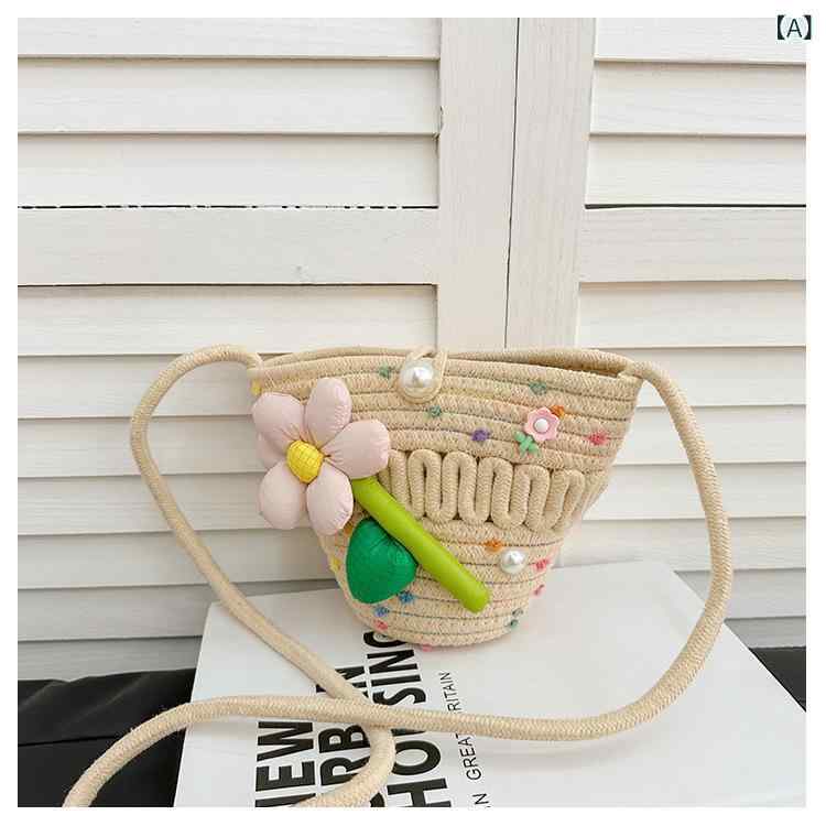 子供用バッグ 花柄 スマイル マスコ