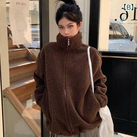 コート レディース 秋冬 韓国風 ボアブルゾン シープボアジャケット ゆったり 厚手 暖かい アウター ジャンパー フリースジャケット 上..