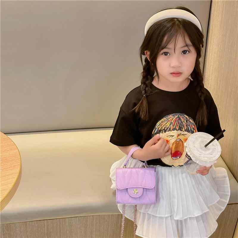 バッグ ガールズ PU ミニ ショルダーバッグ ポシェット 斜めがけ 手提げ かわいい 幼稚園 子供 超軽量 白 黒 赤 緑 ピンク 紫 春夏