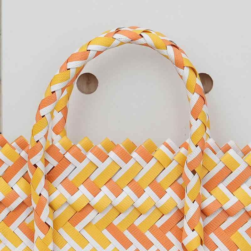 Lesson Bags - かごバッグ レディース ハンドバッグ 編み込み 鞄 カジュアル かわいい トートバッグ 春夏 ミニバッグ 軽量 手提げ 普段使い ショッピング