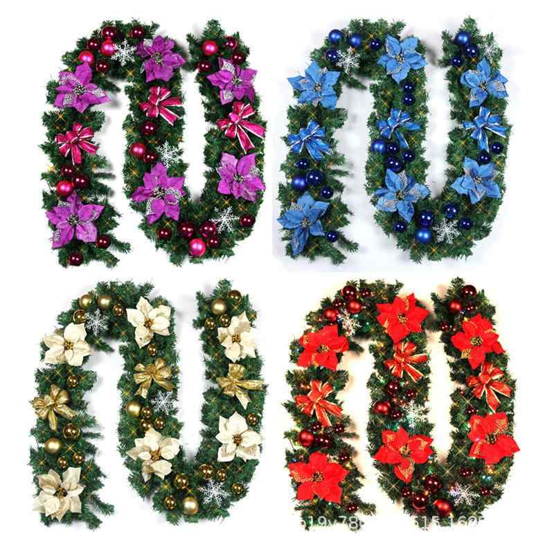 クリスマス 雑貨 2.7m デコレーション 豪華 ゴールド レッド グリーン PVC クリスマスツリー ドア 壁 ..