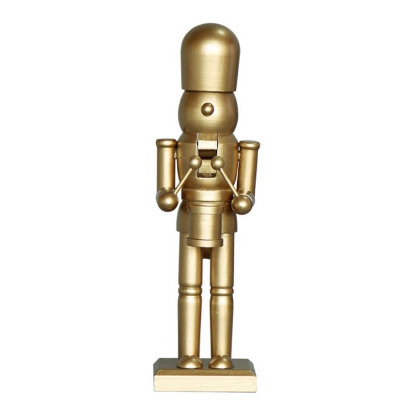 クリスマスオーナメント 木製人形 胡桃割り人形 シルバー ホームデコレーション ギフト エスニック