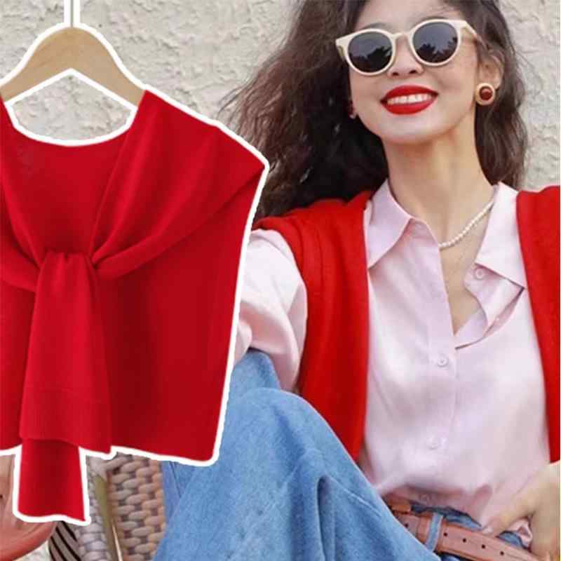 Cashmere - ショール レディース 春夏 秋冬 韓国風 ニット 冷房対策 暖かい 肩掛け ストール 無地 羽織り かわいい 冷え対策 ファッション雑貨 ベージュ