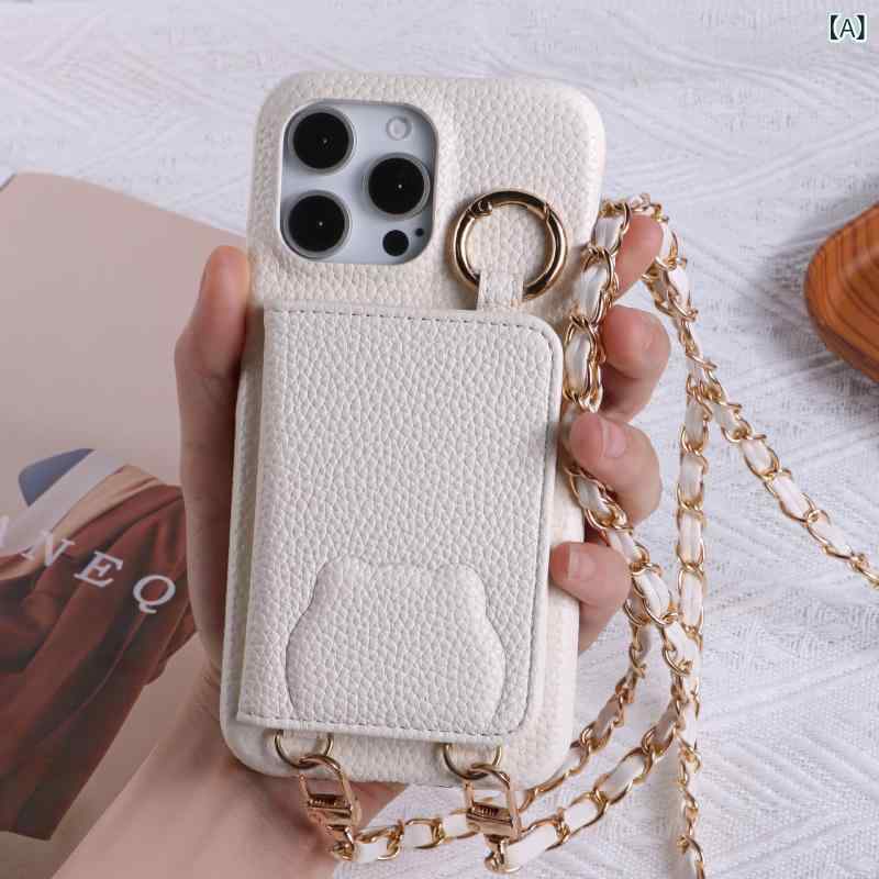 スマホケース iPhone 15 Pro iPhone 13 斜めがけ カード収納 ミラー付き リング付き 財布型 保護ケース iPhone 11 iPhone 12 iPhone 14 耐衝撃 ビジネス 個性的 ミニマリスト風