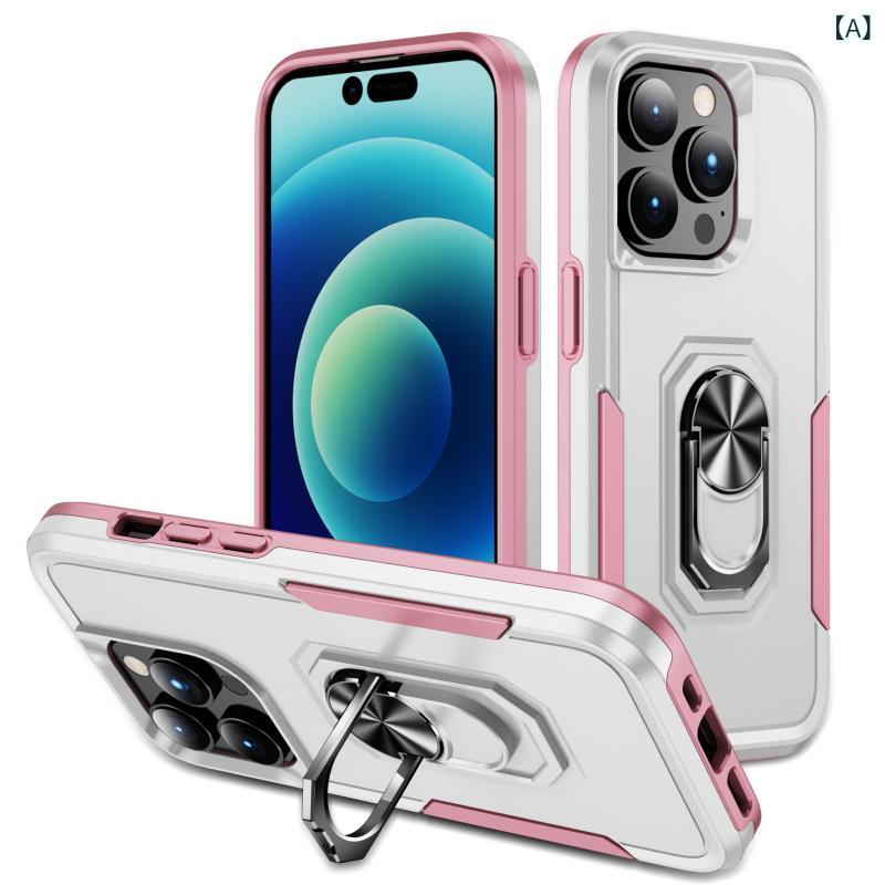 スマホケース iPhone 携帯ケース スタンド機能付き 白 ピンク 黒 赤 青 緑 パープ...
