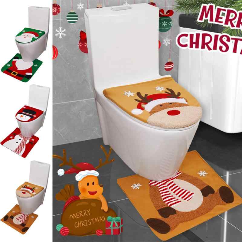クリスマス トイレカバー セット トナカイ 便座カバー トイレマット クリスマス飾り 美式 布