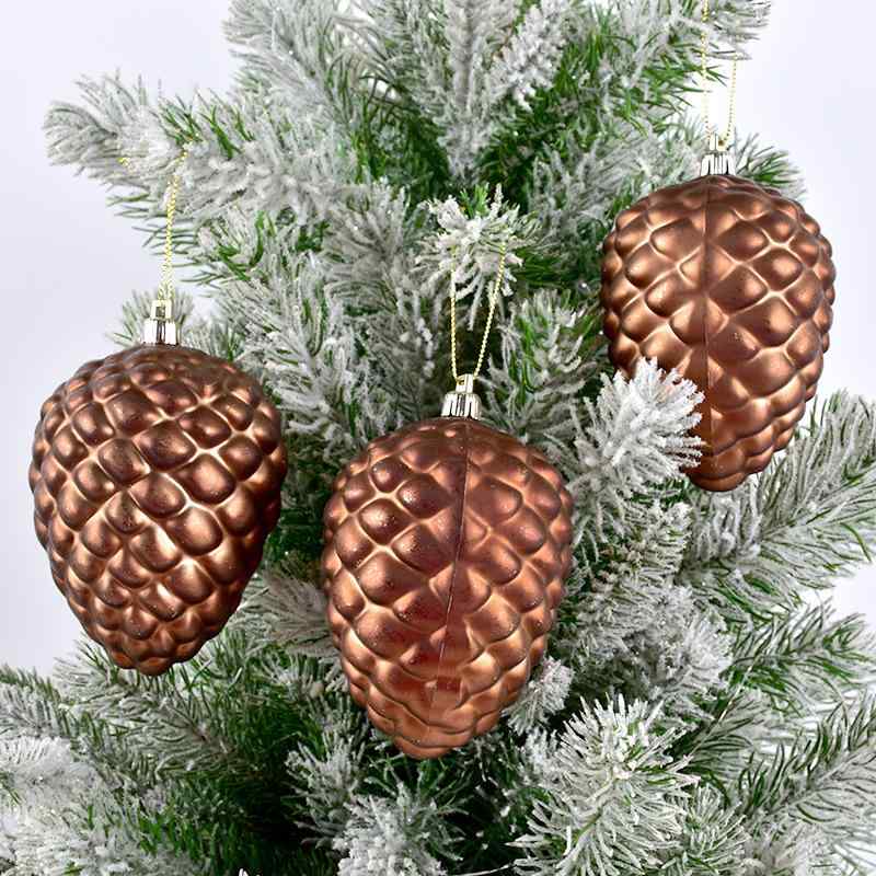 クリスマス デコレーション PVC グリッター 松ぼっくり オーナメント クリスマスツリー ショーウィンド..